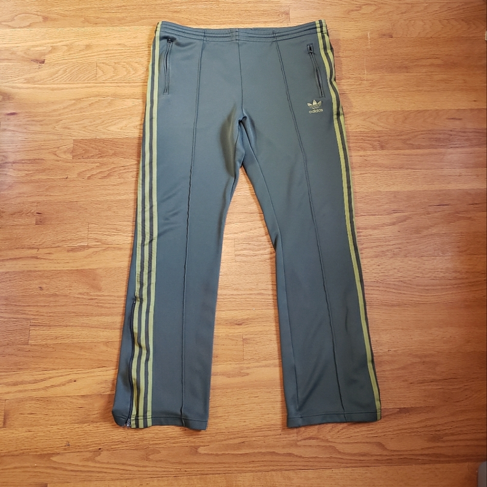 Vintage Y2K ADIDAS TRACK PANTS Ankle ZIP STRIPE Side Slim Fit VTG XL